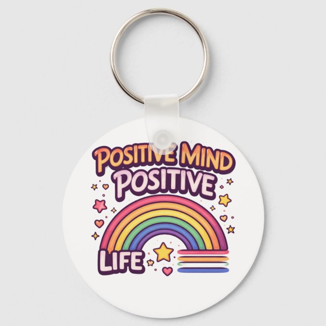 Porte-clés Esprit Positif Vie Positive (Recto)