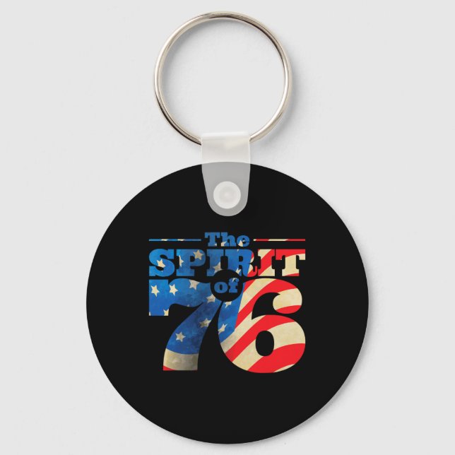 Porte-clés Esprit Rétro De 76 4 juillet Chemise (Recto)