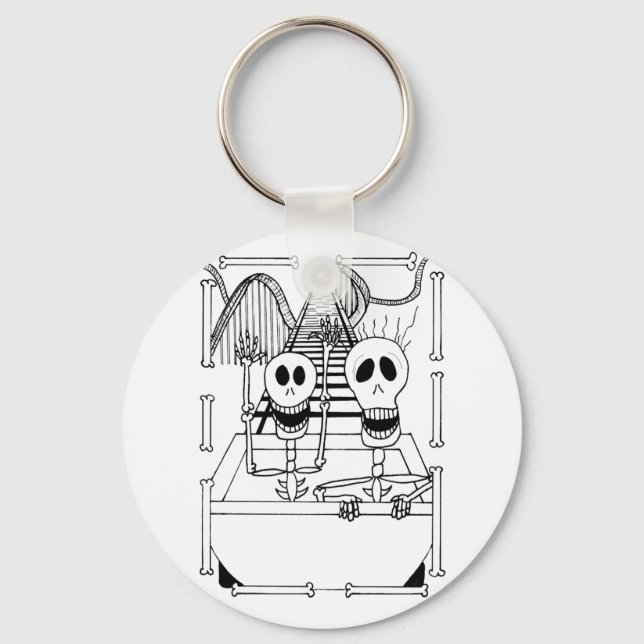 Porte-clés Esquisses mignonnes sur le Dessous de verre à roul (Recto)