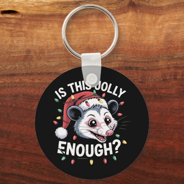 Porte-clés Est-ce assez joyeux ? Noël Opossum Sarcastique (Recto)