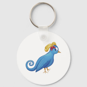 Porte-clés Est ce ce qu'elle gazouille - logo d'oiseau