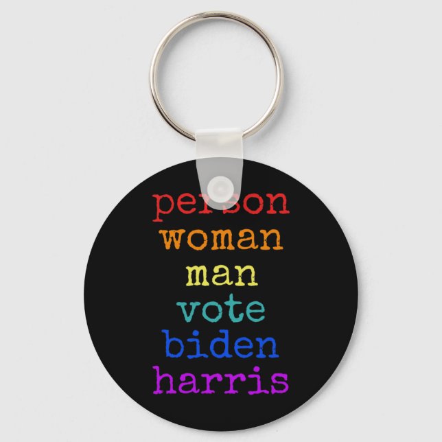 Porte-clés Est-Ce Une Personne Putain Femme Homme Vote Biden  (Recto)