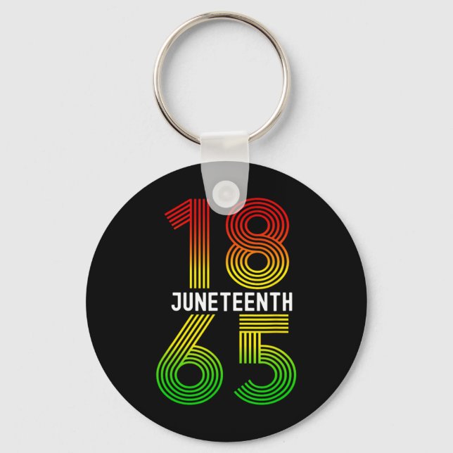 Porte-clés Est ma fête de l'Indépendance Fierté noire (Recto)