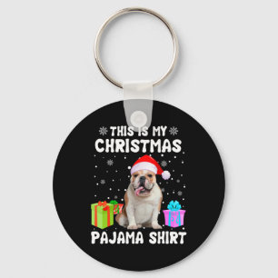 Porte-clés Est Mon Noël Français Chien Chien Chien Pyjama Chi