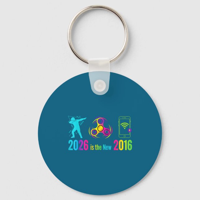 Porte-clés Est Nouvelle Décennie Rétro Nostalgie Vignes 2016 (Recto)