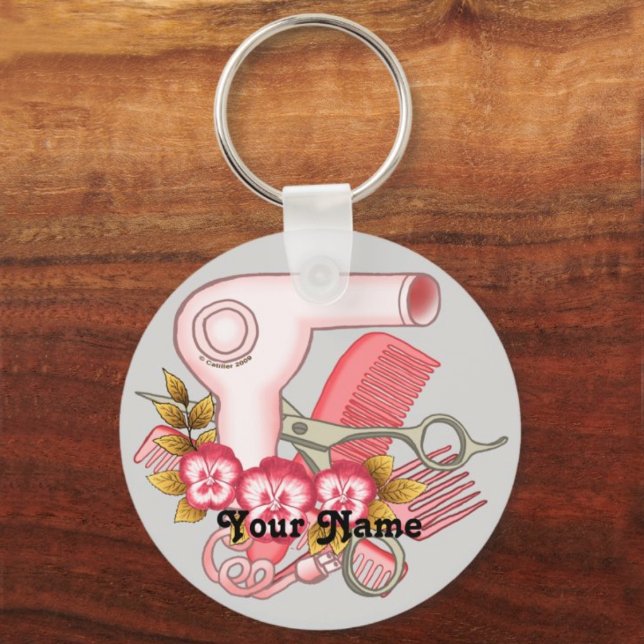 Porte-clés Esthéticienne Pensée Rose  (Créateur téléchargé)