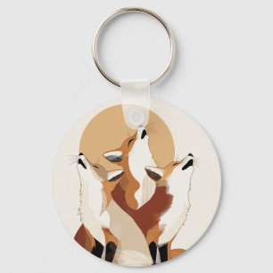 Porte-clés esthétique au renard mignon Pack A