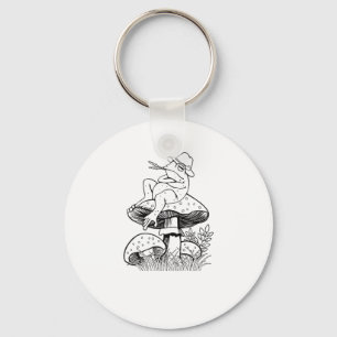 Porte-clés esthétique Cottagecore Grenouille Champignon Crapa