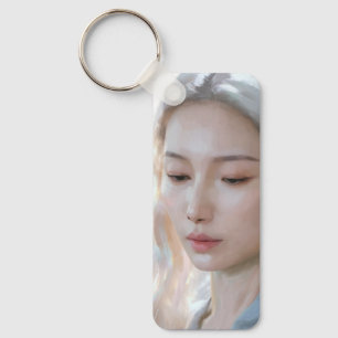 Porte-clés Esthétique féminine de pastel doux Beaux-Arts