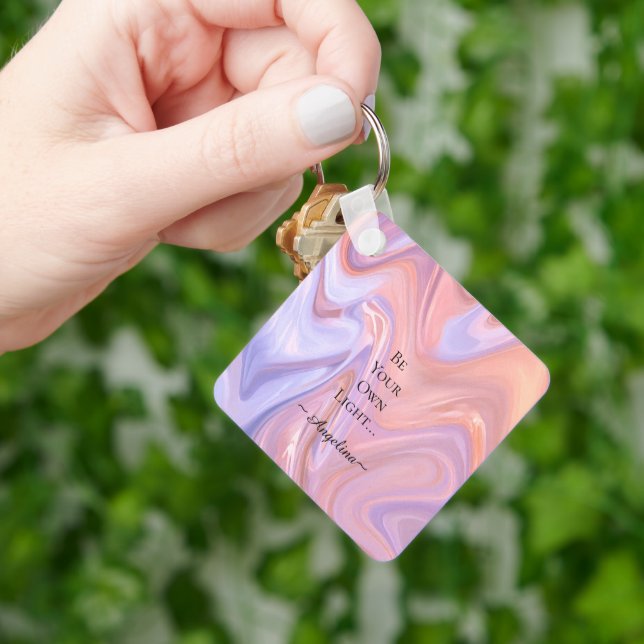 Porte-clés Esthétique holographique (main)
