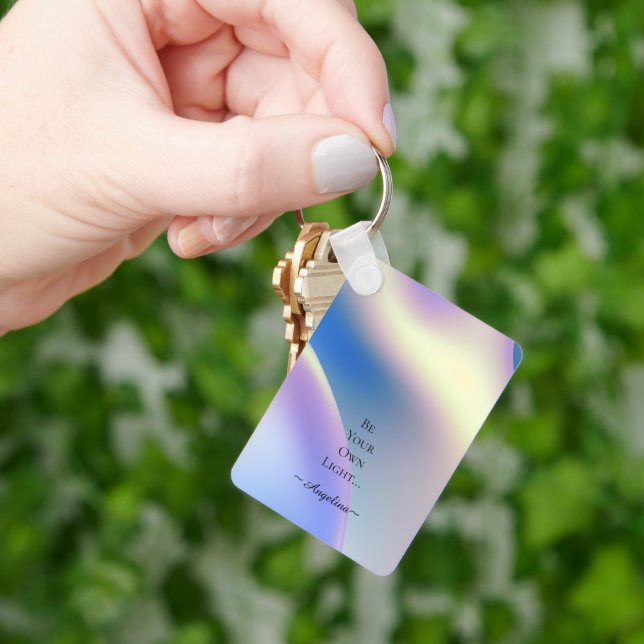 Porte-clés esthétique holographique (main)