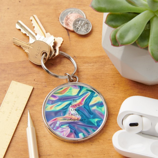 Porte-clés Esthétique holographique (Bureau)