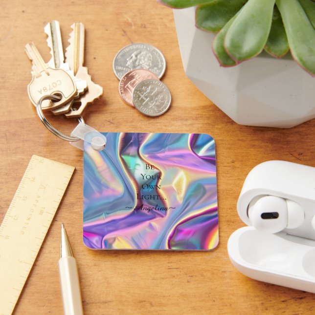 Porte-clés Esthétique holographique (Bureau)