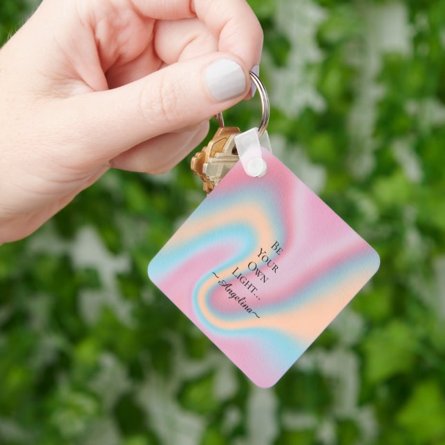Porte-clés Esthétique holographique (main)