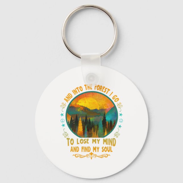 Porte-clés Et dans la forêt, je vais - Randonnée Camping Mont (Recto)