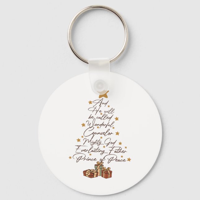 Porte-clés Et Il Sera Appelé Jésus Arbre De Noël Christi (Recto)