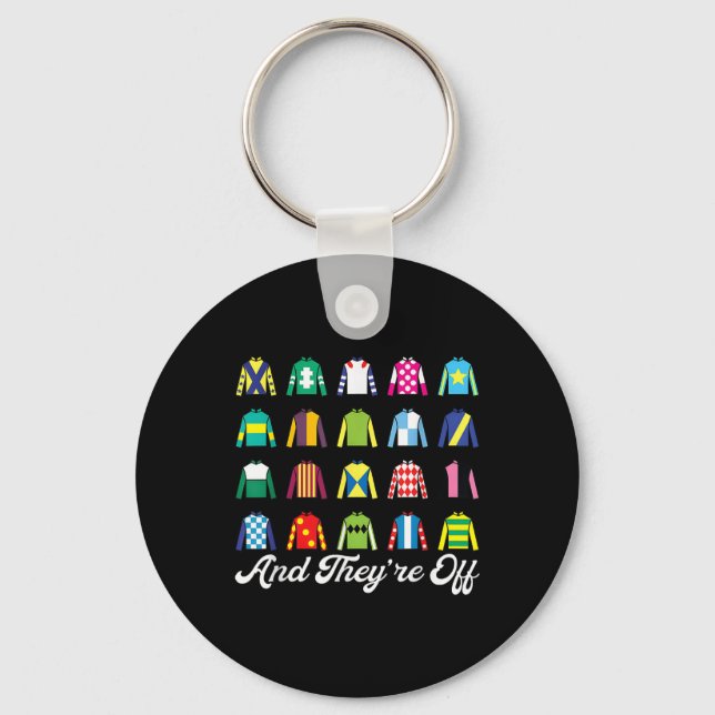Porte-clés Et Ils Hors Cheval Racing Derby Day Funny Silks (Recto)