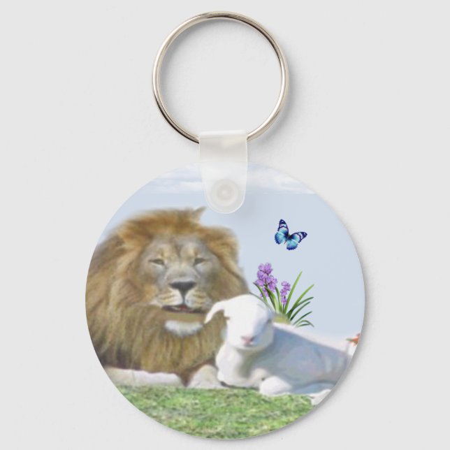 Porte-clés Et le Lion couchera avec l'Agneau (Recto)