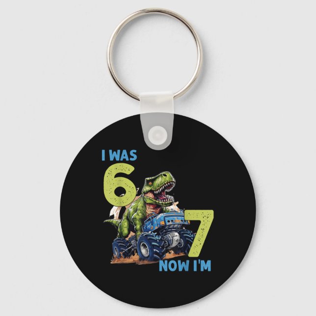 Porte-clés était Six Seven Dinosaure 67 Meme 7ème Anniversair (Recto)