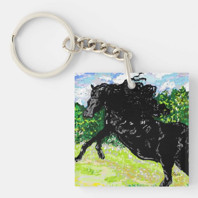Porte-clés Étalon noir porte - clé (Devant)