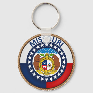 Porte-clés État de joint de drapeau de Missouri