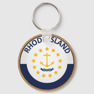 Porte-clés État de joint de drapeau d'île de Rhode