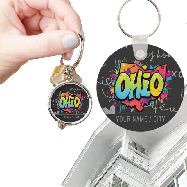 Porte-clés État de l'Ohio accessoires de graffiti (Créateur téléchargé)