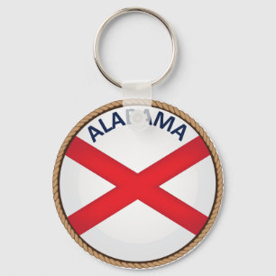 Porte-clés État de porte - clé de joint de drapeau d'Alabam
