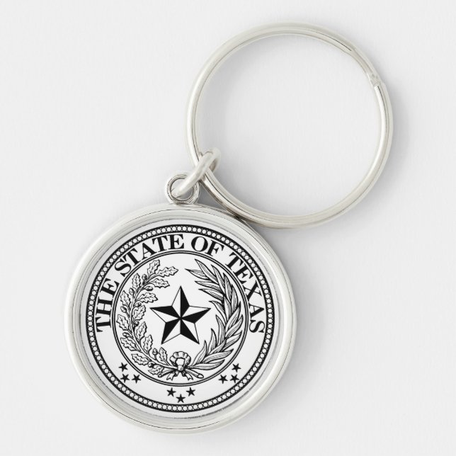 Porte-clés État de prime blanche de porte - clé du Texas (Devant)