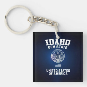 Porte-clés État d'Idaho Gem