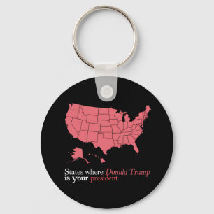 Porte-clés États où Trump est votre président 47e carte des É
