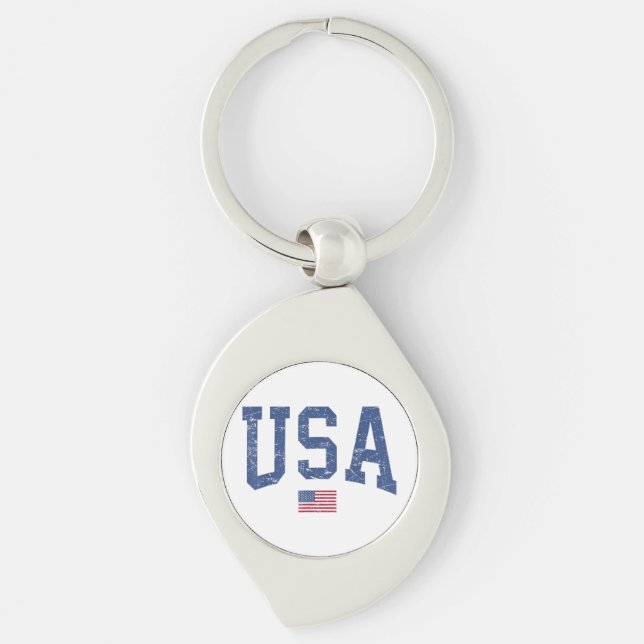 Porte-clés États-Unis Femmes Hommes Enfants Patriotique Améri (Devant)