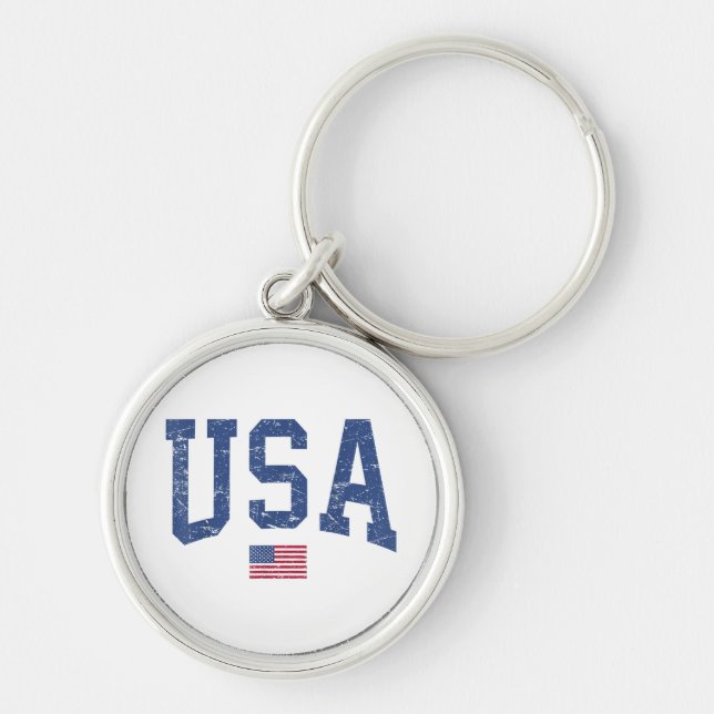 Porte-clés États-Unis Femmes Hommes Enfants Patriotique Améri (Devant)