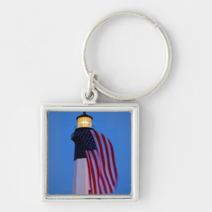 Porte-clés États-Unis, Géorgie, Tybee Island, Drapeau en bern