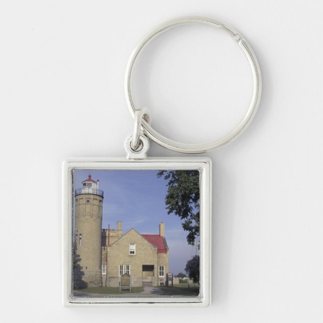 Porte-clés États-Unis, Michigan, phare de Old Mackinac Point (Devant)