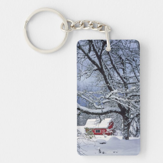 Porte-clés États-Unis, Oregon, comté de Clackamas. La neige f (Devant)