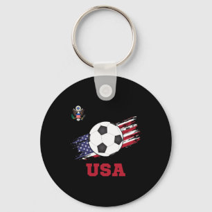 Porte-clés États-Unis Soccer Football Américain Usa Futbol 