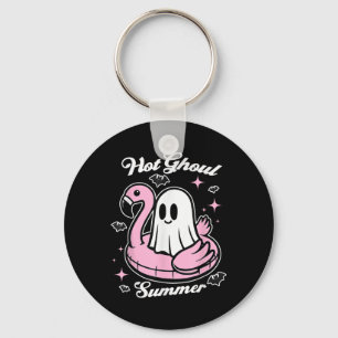 Porte-clés Été chaud de goule de flamant fantôme Summerween