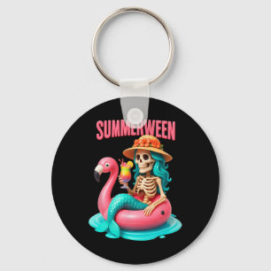 Porte-clés Eté entre Sirène Squelette Flamant rose Halloween 