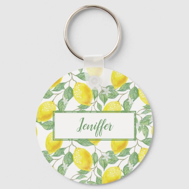 Porte-clés Été jaune citron doux. (Recto)