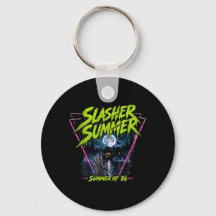 Porte-clés Été vintage des années 80 Halloween drôle Slasher