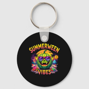 Porte-clés Été Watermelon Jack-o-lanterne Summerween Vibes