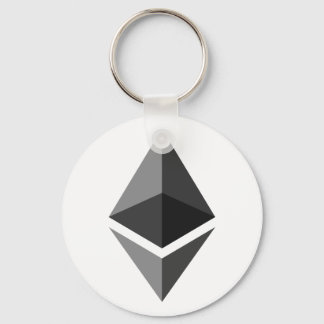 Porte-clés Ethereum Logo Keychain Simple Grey white crypto