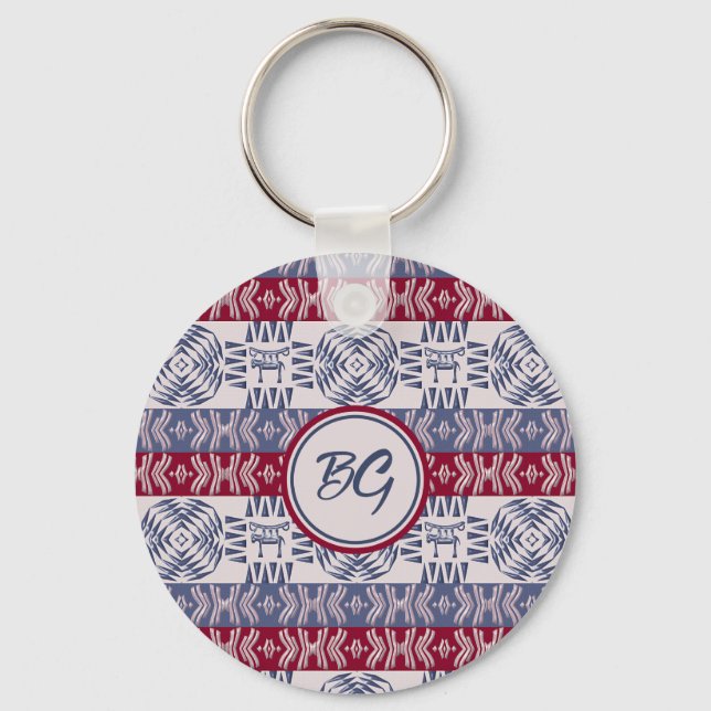 Porte-clés Ethnic tribal african  pattern. keychain (Recto)