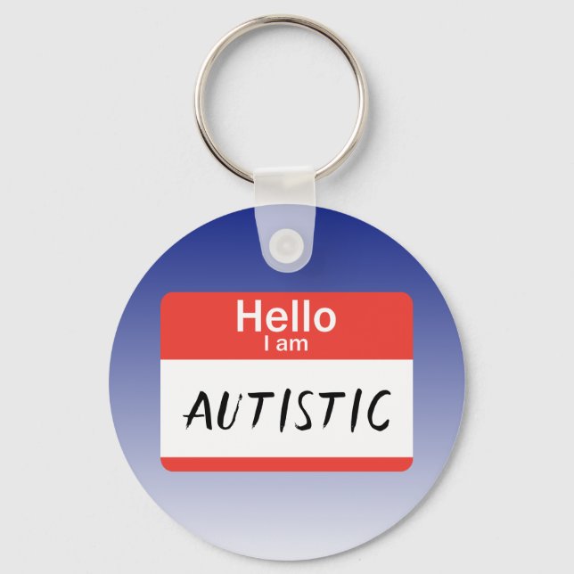 Porte-clés Étiquette Autiste (Recto)