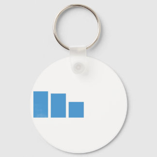Porte-clés Étiquette d'adresse à diagramme à barres bleu mini