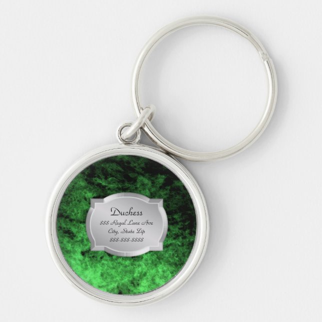 Porte-clés Étiquette d'animal familier de duchesse Green (Devant)