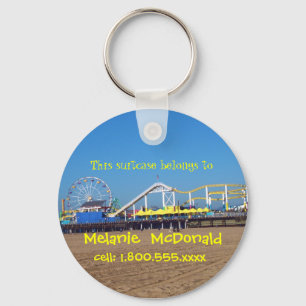 Porte-clés Étiquette de bagage de pilier de Santa Monica