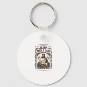 Porte-clés Étiquette de bougie Jésus Bougie Jésus Foi chrétie