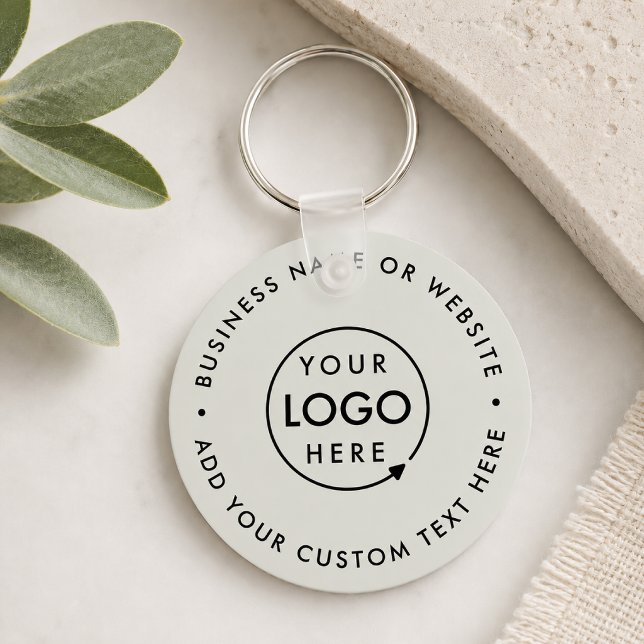 Porte-clés | Étiquette de clé de promotion commerc (Minimal company branded keychains for small business office keys, gifting & promotional swag.)